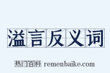 溢言反义词是什么意思的图片